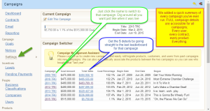 The new TRC Campaign Switcher and Total Resource Campaign Historical Reporting Feature